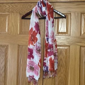 Women’s Floral Scarf.  100% Cotton.  One size fits all